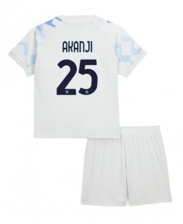 Günstige Inter Milan Manuel Akanji #25 Auswärts Trikotsatzt Kinder 2025-26 Kurzarm (+ Kurze Hosen)